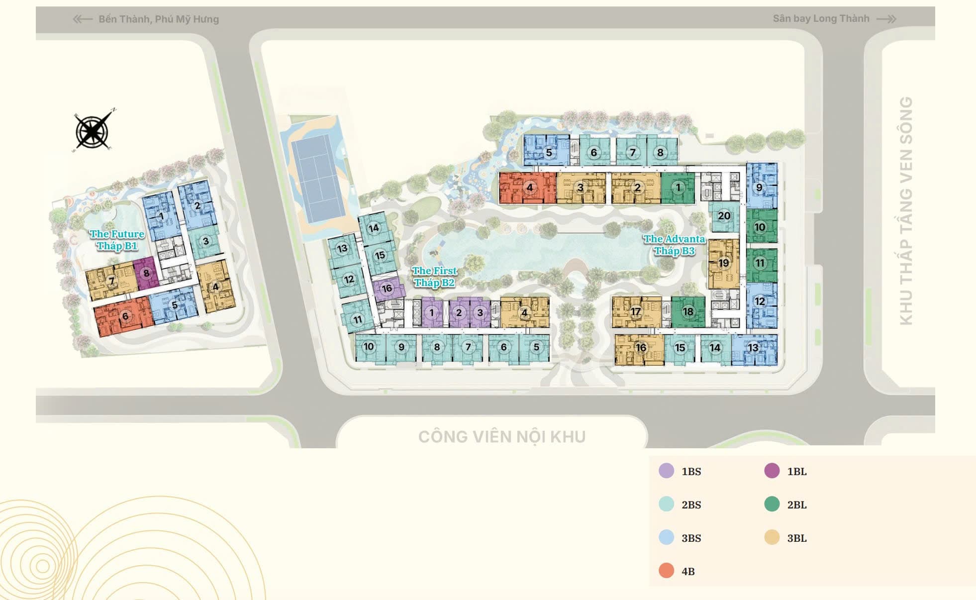 Sơ đồ mặt bằng căn hộ Gladia Heights
